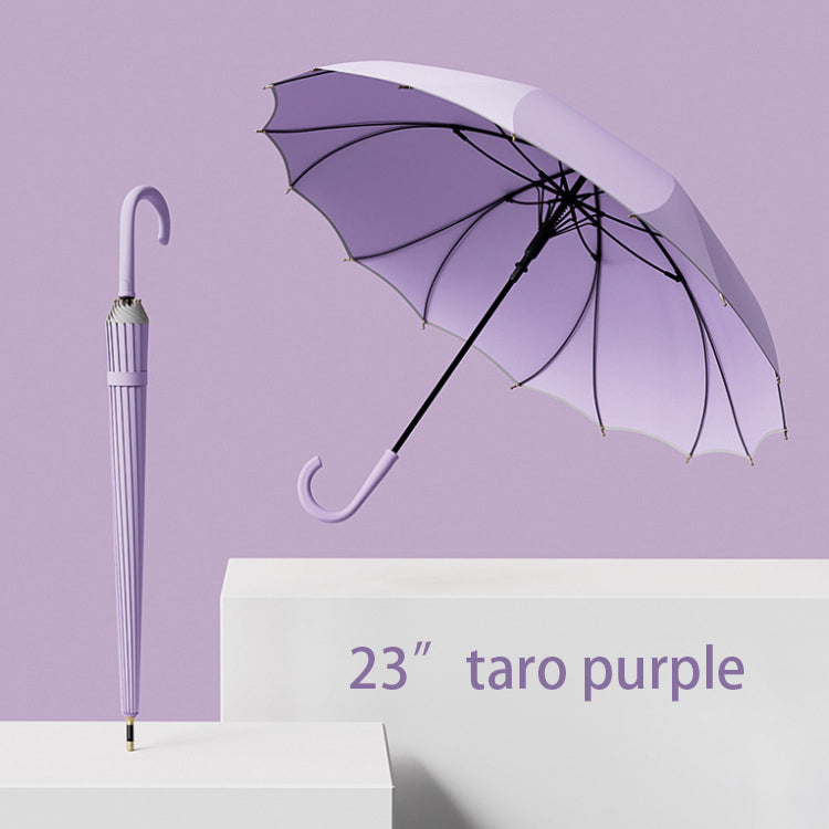 Custom Wholesale Straight Umbrella with One-Piece Canopy, Ideal for Corporate Events & Hotel Gifts