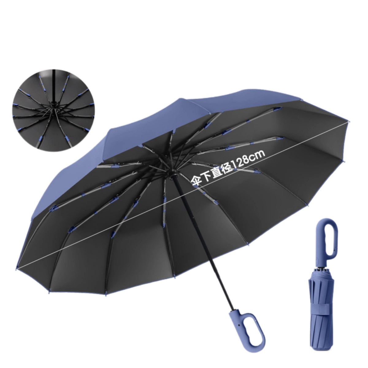 Umbrella with Ring Loop Handle | Windproof & Portable
