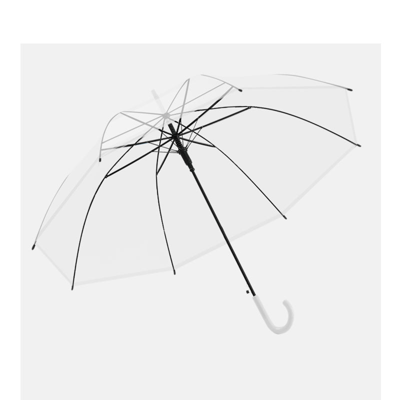 Custom Transparent Straight Umbrella for Wholesale