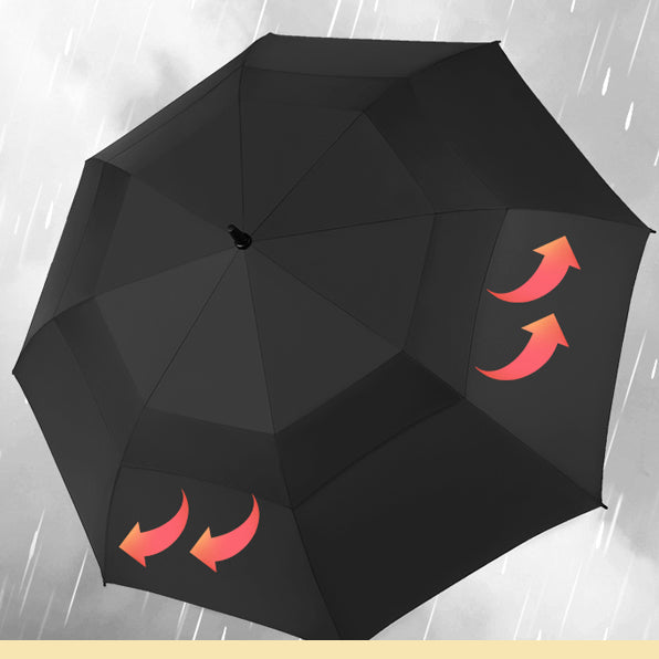 130cm Oversized Stormproof Golf Umbrella, Strong Wind & Rain Resistant, 2-3 Person Coverage