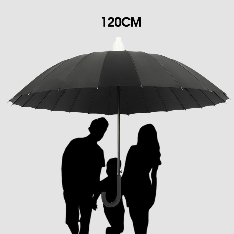 Straight Umbrella with Removable Waterproof Cover - No Drip Windproof J-Hook Umbrella for Car & Daily Use