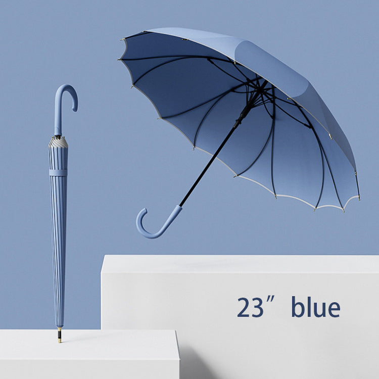 Custom Wholesale Straight Umbrella with One-Piece Canopy, Ideal for Corporate Events & Hotel Gifts