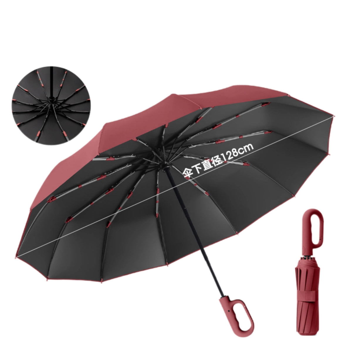 Umbrella with Ring Loop Handle | Windproof & Portable