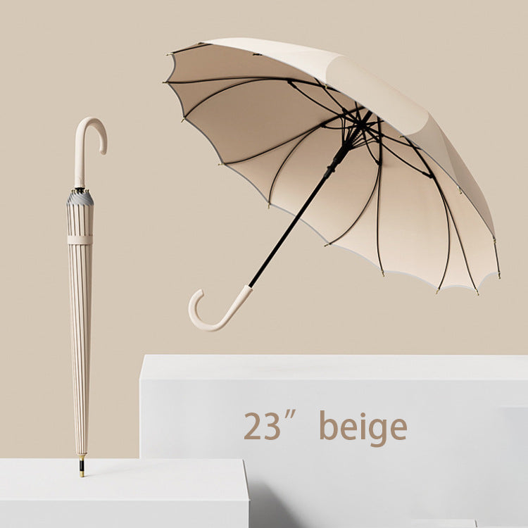 Custom Wholesale Straight Umbrella with One-Piece Canopy, Ideal for Corporate Events & Hotel Gifts