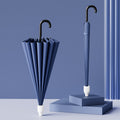 16-rib straight rod umbrella with built-in waterproof cover
