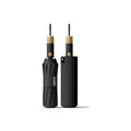 Anti-Rebound Step Retract Automatic Folding Umbrella, UPF50+ UV Protection Black Coating 12 Rib Windproof Compact Travel Umbrella