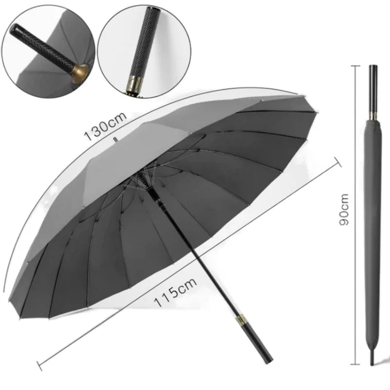 Custom Carbon Fiber Straight Umbrella L20250825 – product detail view | Fengzhu Umbrella