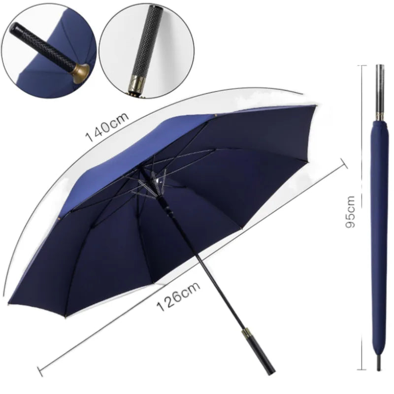 Custom Carbon Fiber Straight Umbrella L20250825 – close-up detail | Fengzhu Umbrella