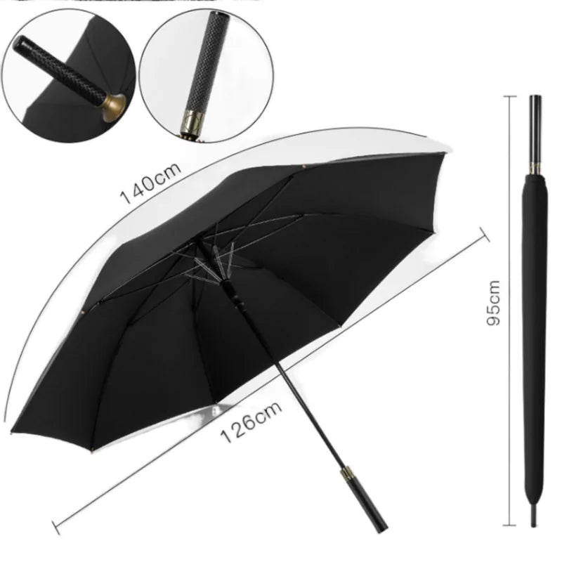 Custom Carbon Fiber Straight Umbrella L20250825 – angle view | Fengzhu Umbrella