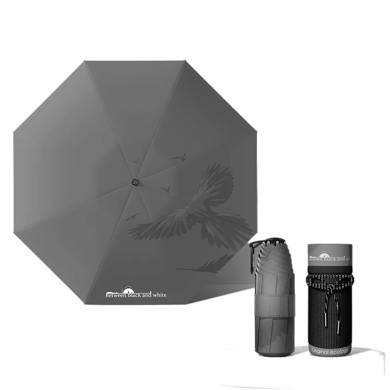 Custom Logo Mini Pocket Umbrella Compact Portable Waterproof – angle view | Fengzhu Umbrella