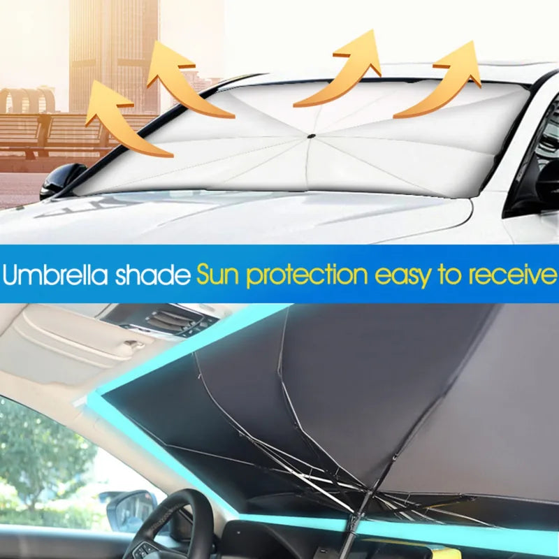 Car Windshield Sun Umbrella UV Protection Foldable – lifestyle in-use photo | Fengzhu Umbrella