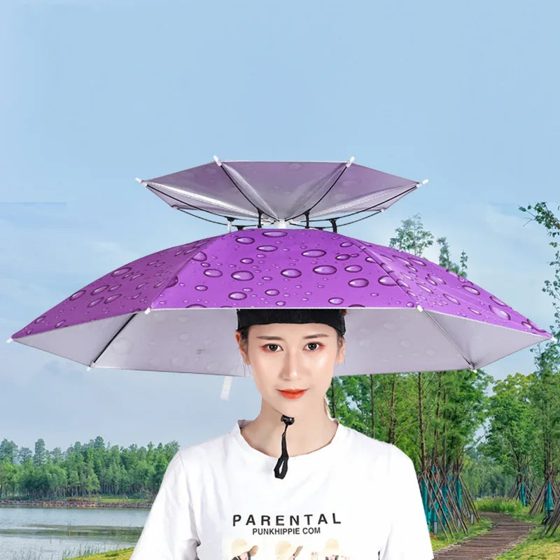 Custom Logo Umbrella Hat Hands-Free UV Protection Waterproof – size reference | Fengzhu Umbrella