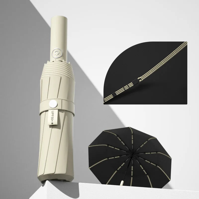 Bulk Custom Umbrellas with Logo – open canopy view | Fengzhu Umbrella