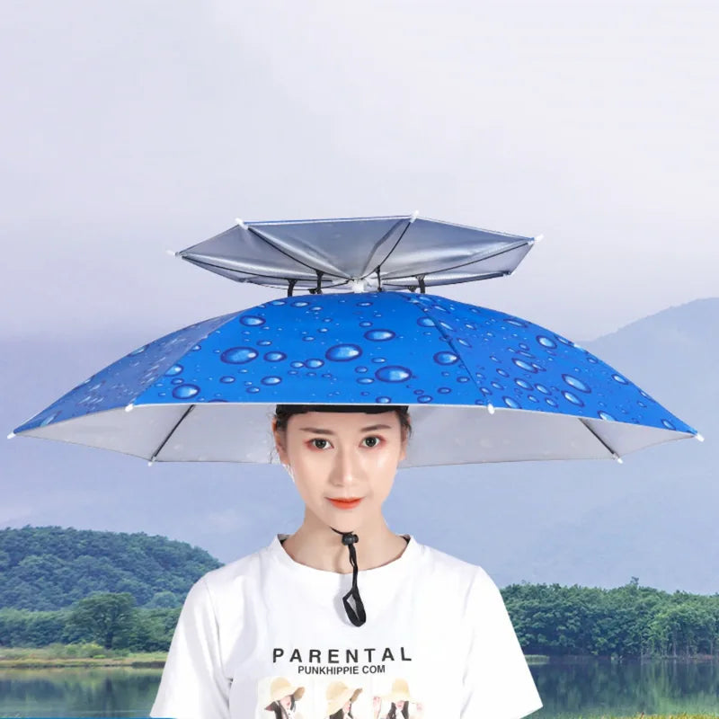 Custom Logo Umbrella Hat Hands-Free UV Protection Waterproof – packaging view | Fengzhu Umbrella